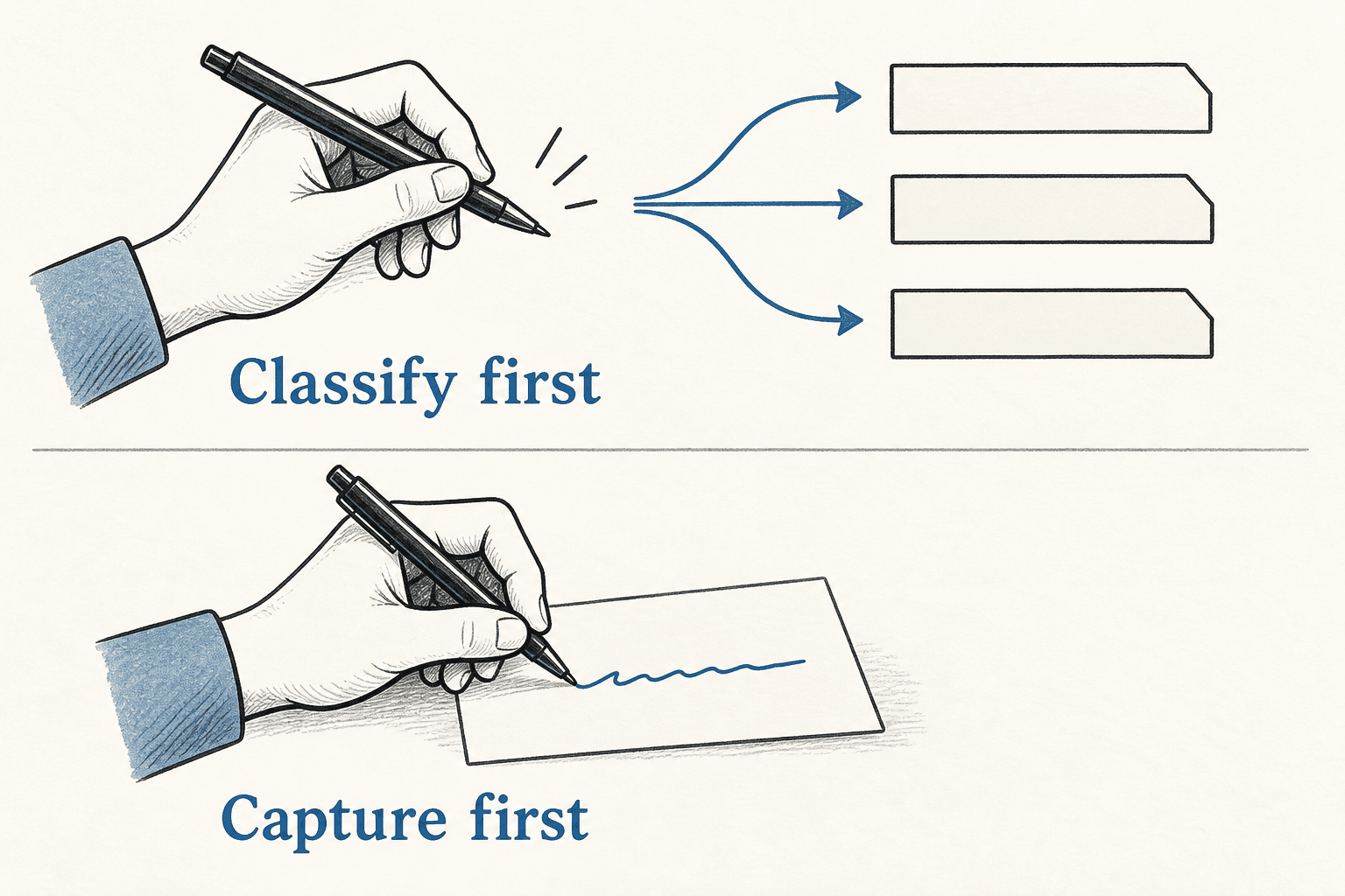 Classification introduces decisions before an event reaches the record.